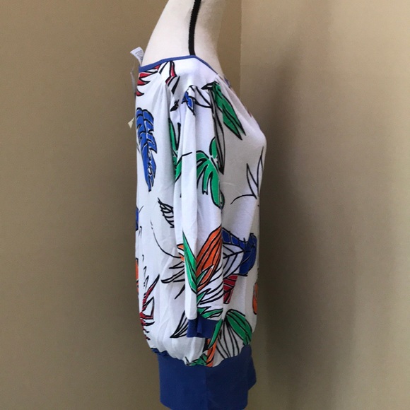 NWT Vintage Helen Sue Leaf Print Top - Picture 5 of 8